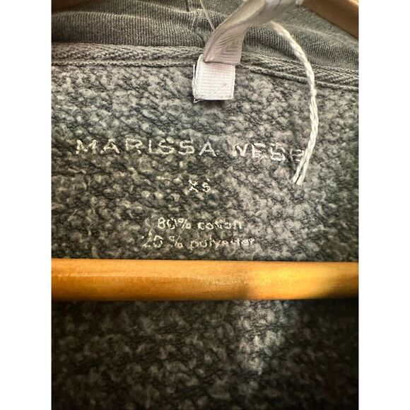 Marissa Webb Gray French Terry Graphic Hoodie Size XS - Picture 2 of 6